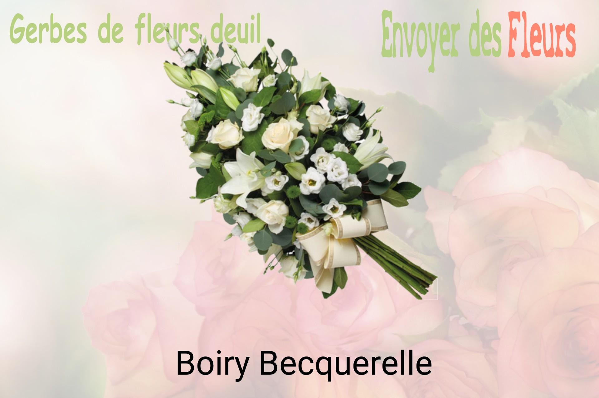 Gerbe de fleurs de deuil livrée à Boiry-Becquerelle
